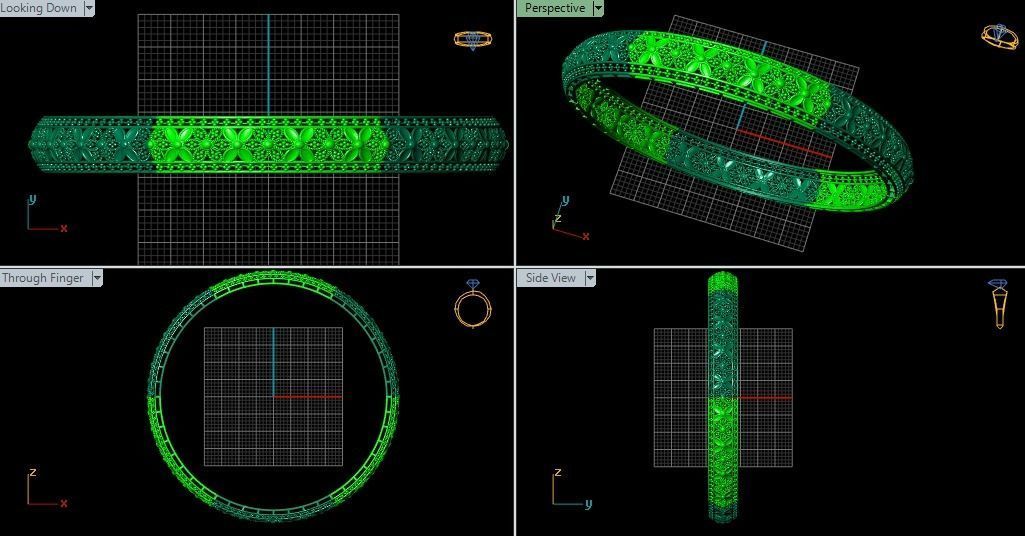 Bangles plane without Gems 3D print model_109