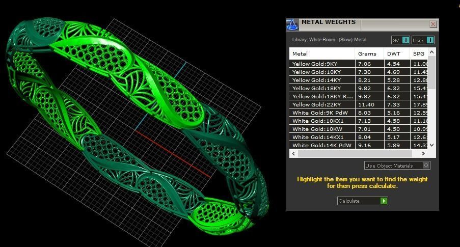 Bangles plane without Gems 3D print model_124