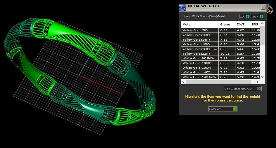 Bangles plane without Gems 3D print model_112