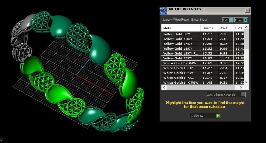 Bangles plane without Gems 3D print model_44