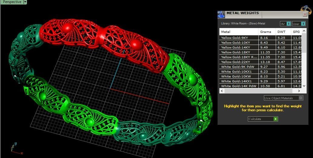 Bangles plane without Gems 3D print model_58