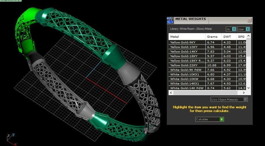 Bangles plane without Gems 3D print model_14