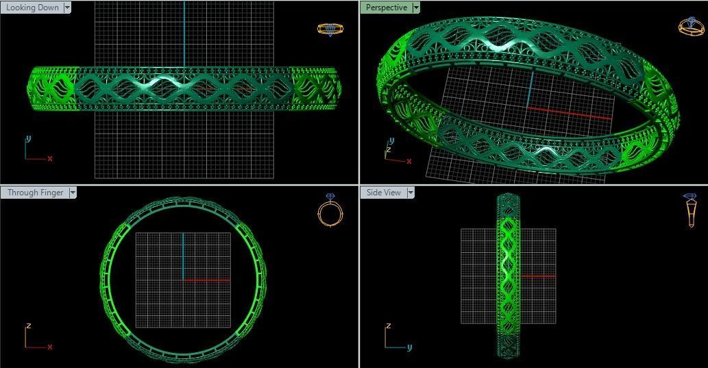 Bangles plane without Gems 3D print model_2