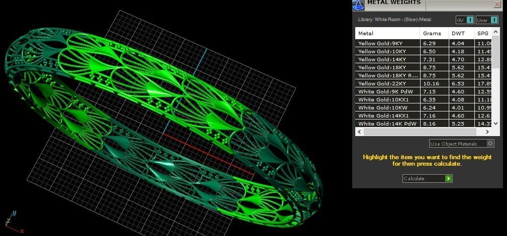 Bangles plane without Gems 3D print model_104