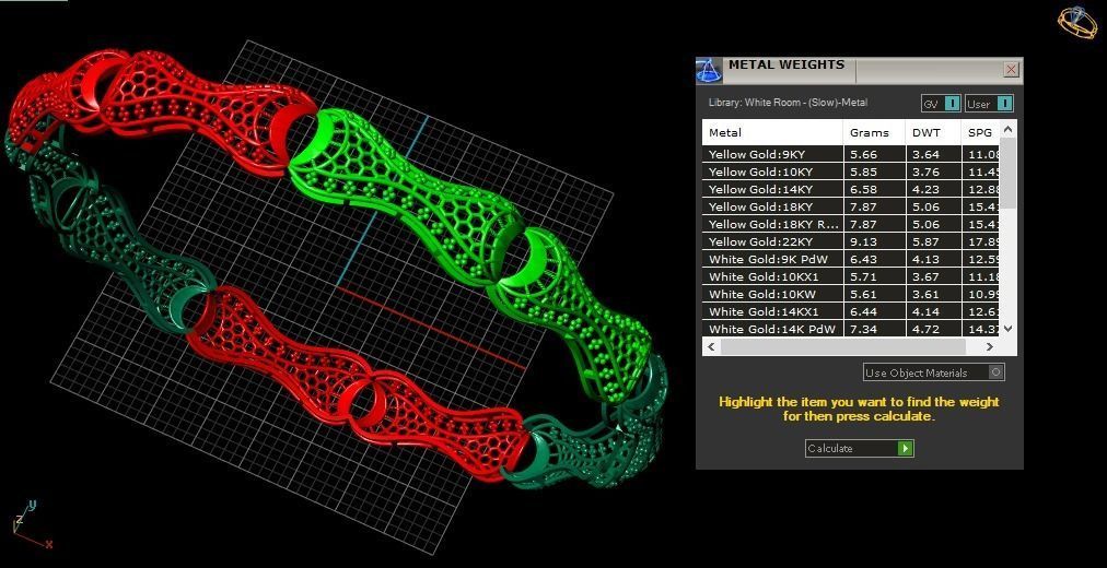 Bangles plane without Gems 3D print model_96