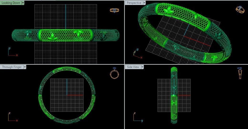 Bangles plane without Gems 3D print model_111