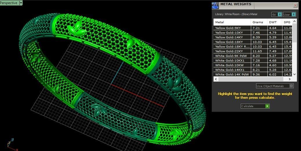 Bangles plane without Gems 3D print model_110