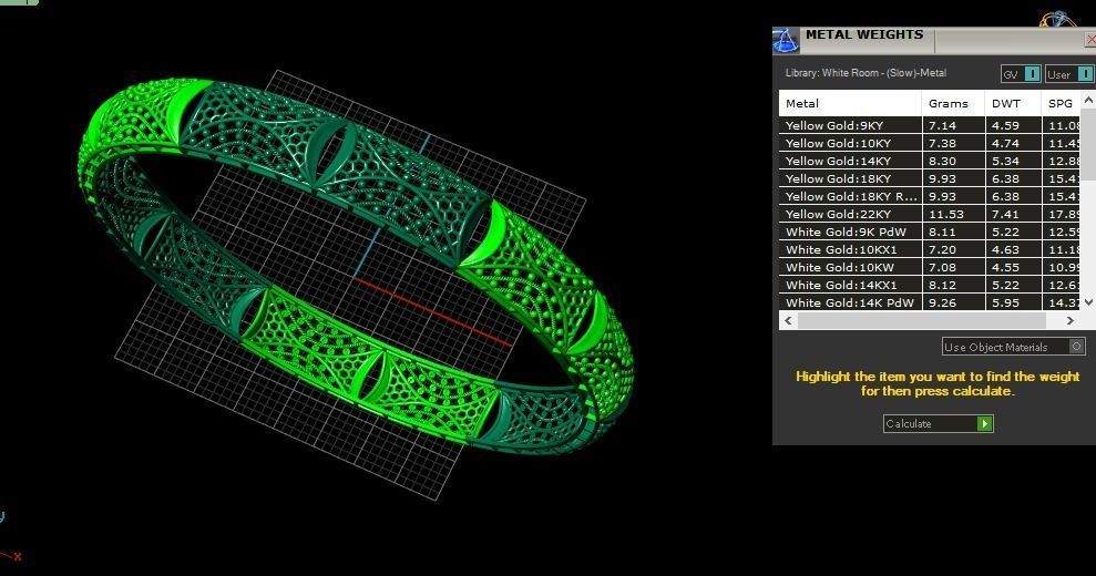 Bangles plane without Gems 3D print model_98