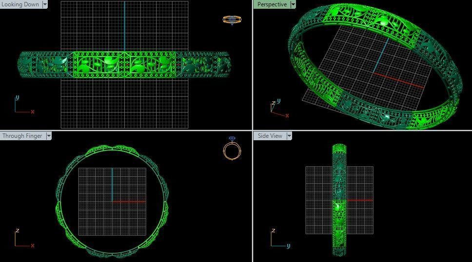 Bangles plane without Gems 3D print model_1