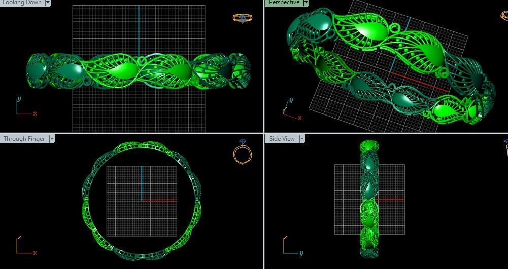 Bangles plane without Gems 3D print model_87
