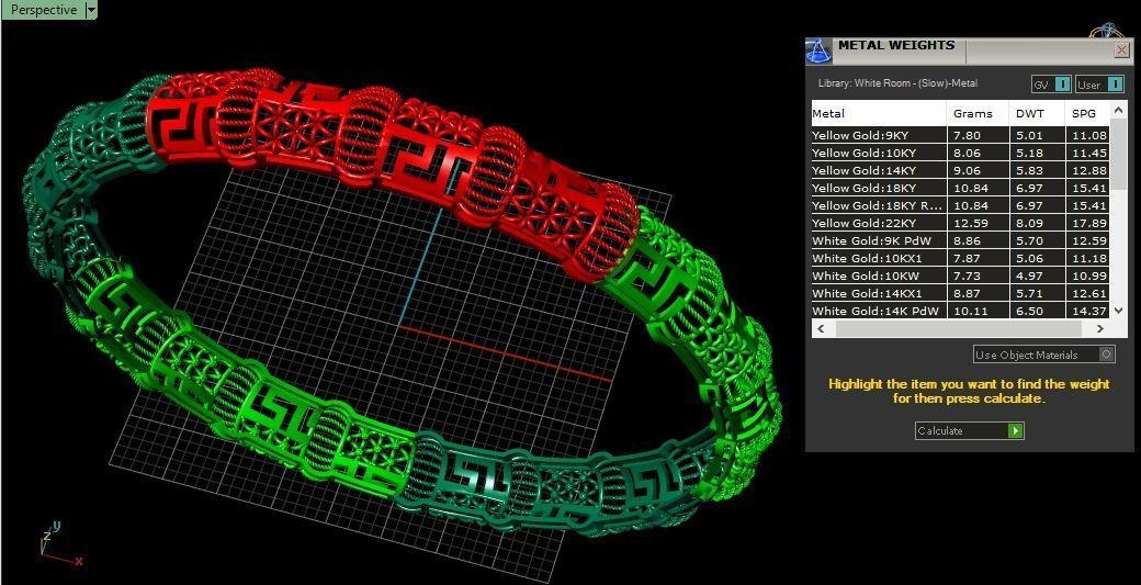 Bangles plane without Gems 3D print model_56