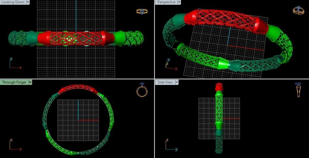 Bangles plane without Gems 3D print model_13