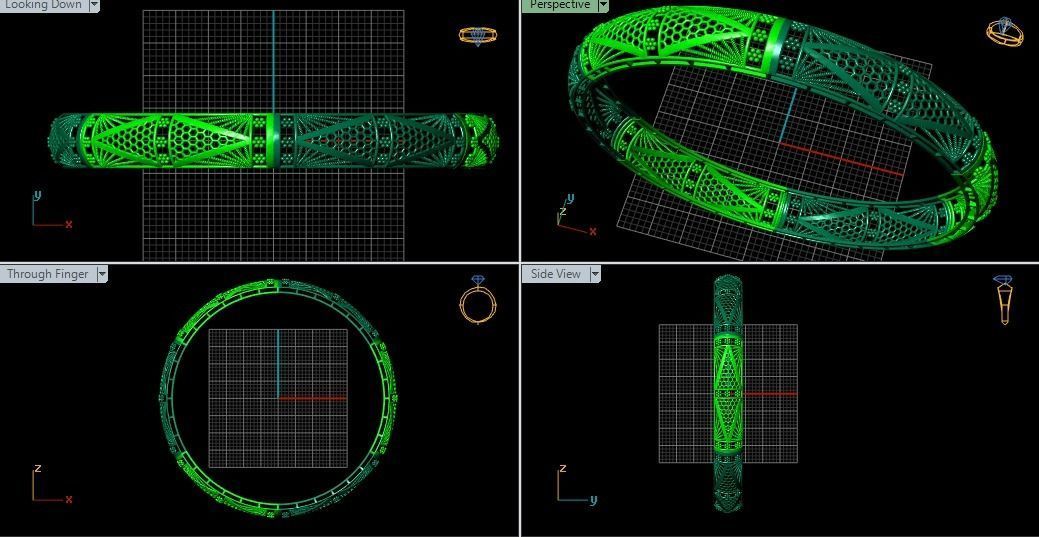 Bangles plane without Gems 3D print model_93