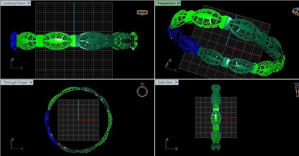 Bangles plane without Gems 3D print model_83