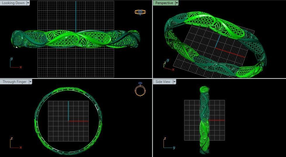 Bangles plane without Gems 3D print model_125