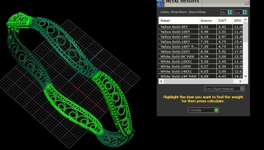 Bangles plane without Gems 3D print model_118