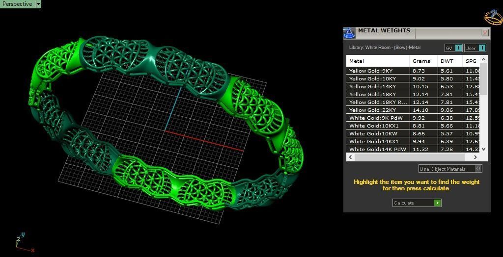 Bangles plane without Gems 3D print model_54