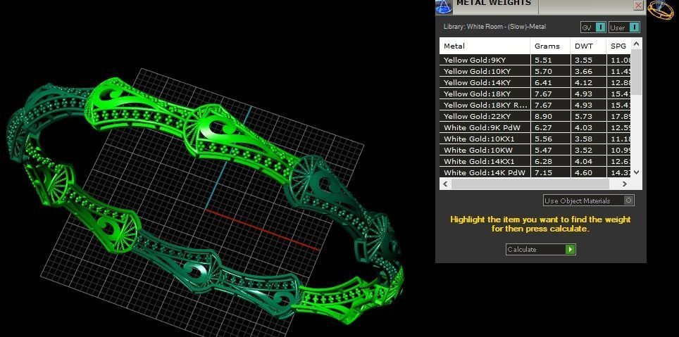 Bangles plane without Gems 3D print model_94