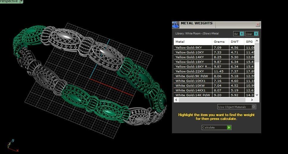 Bangles plane without Gems 3D print model_66