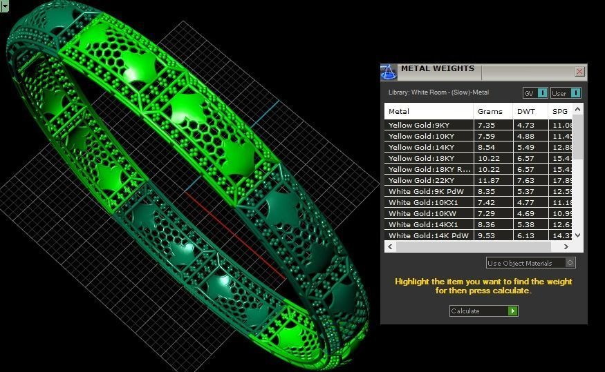 Bangles plane without Gems 3D print model_114