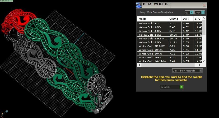 Bangles plane without Gems 3D print model_84