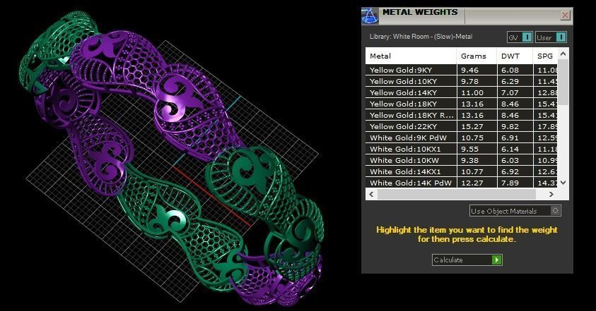 Bangles plane without Gems 3D print model_42