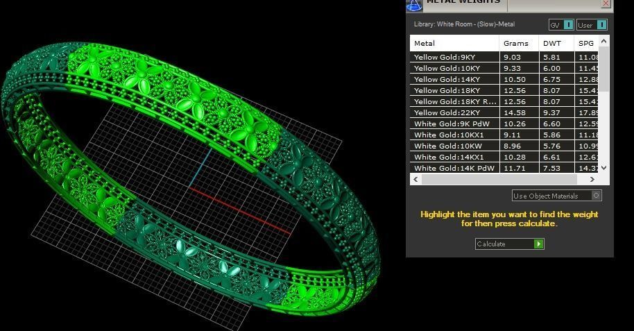 Bangles plane without Gems 3D print model_108
