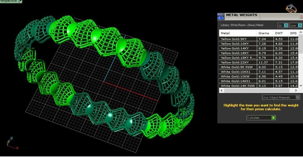 Bangles plane without Gems 3D print model_72