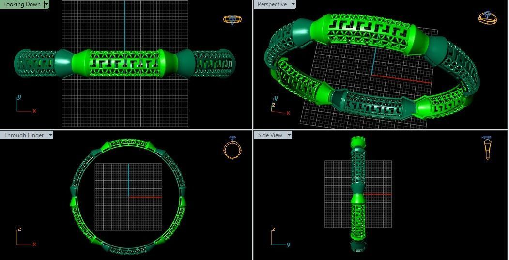 Bangles plane without Gems 3D print model_17