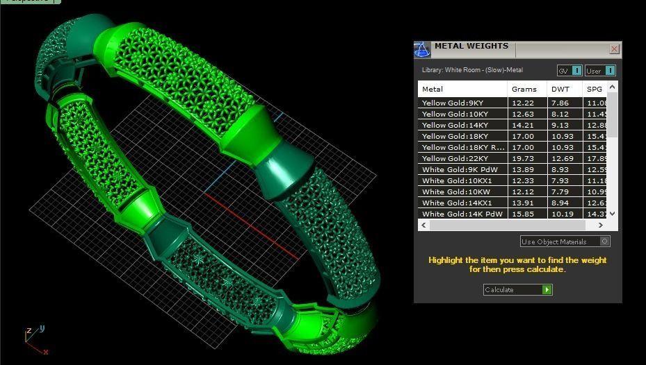 Bangles plane without Gems 3D print model_16