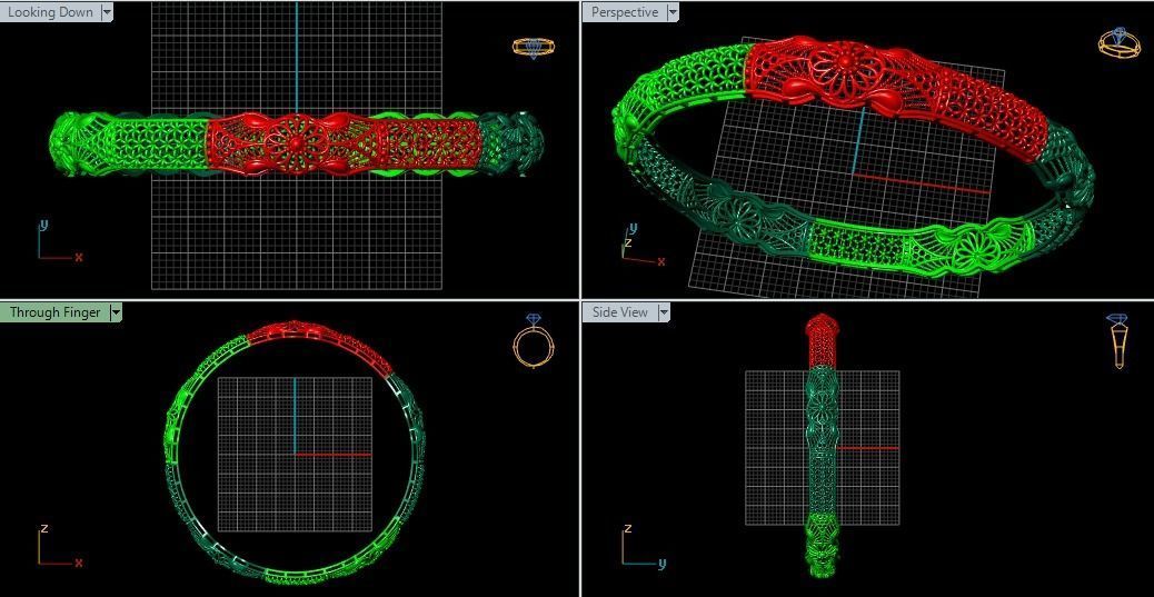 Bangles plane without Gems 3D print model_25