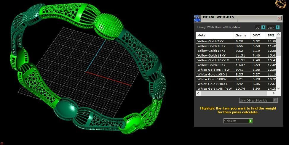 Bangles plane without Gems 3D print model_80