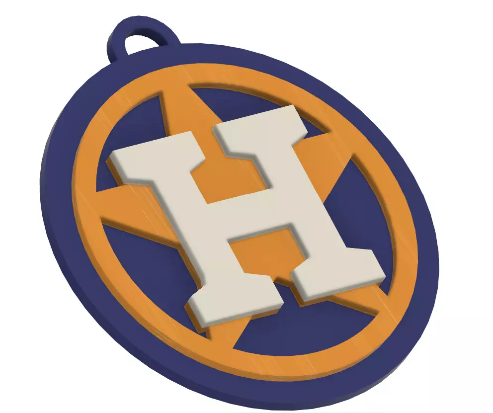 Houston Astros Printable Key chain 3D print model_0