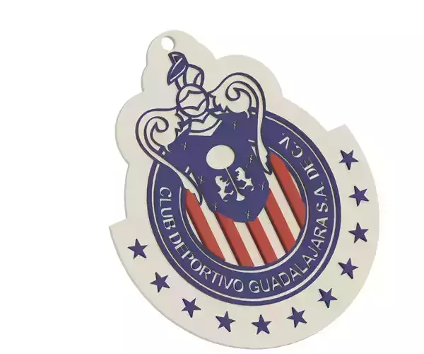 Chivas soccer club mexico 3d printable key chain