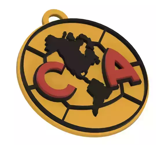 CLUB AMERICA MEXICO 3D PRINTABLE KEY CHAIN