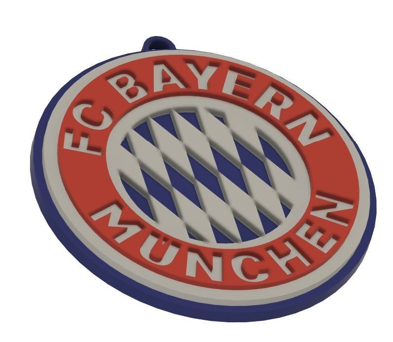 Bayern Munich 3dprintable key chain 3D model 3D printable | CGTrader
