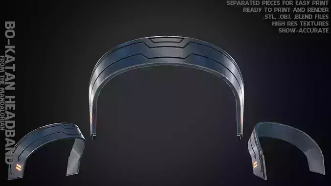 The Mandalorian Bo-Katan Headband for Cosplay 3D print model
