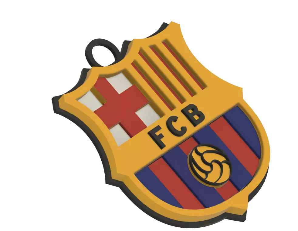 FC Barcelona 3d Printable KEY chain 6 colors 3D print model_0