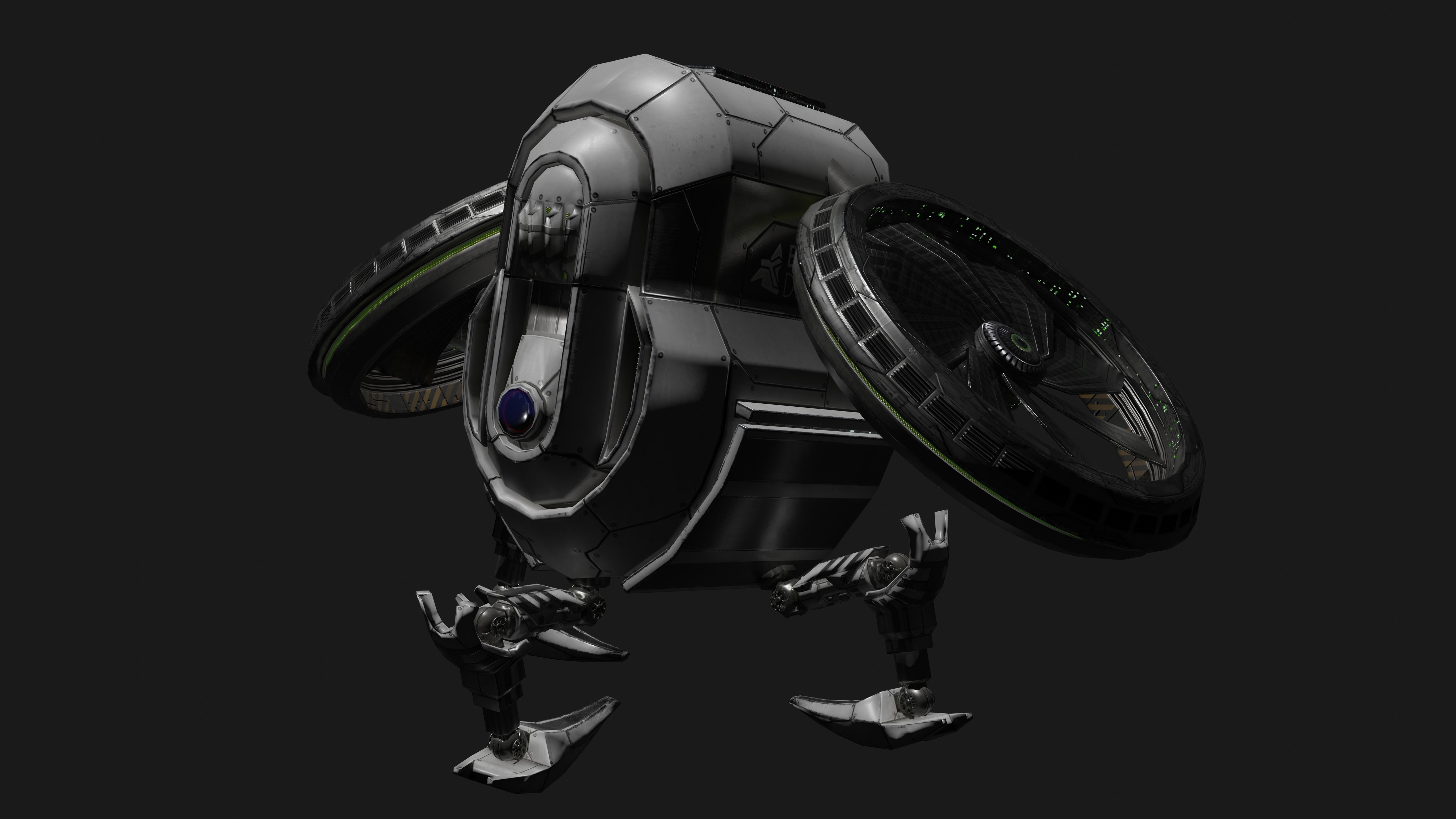 Drone UAV aircraft model 3D model_6