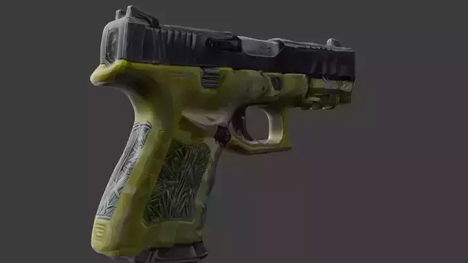 Glock21 polygonmodel Free low-poly 3D model