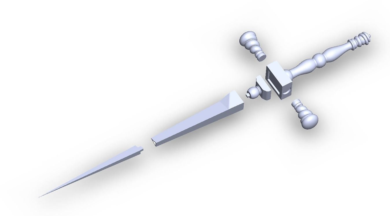 Misericorde 3D print model_2