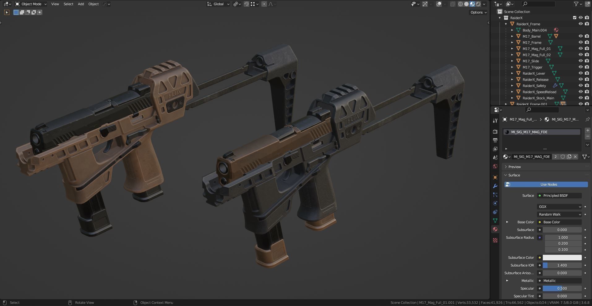 FLUX DEFENSE RAIDER X Low-poly 3D model_11