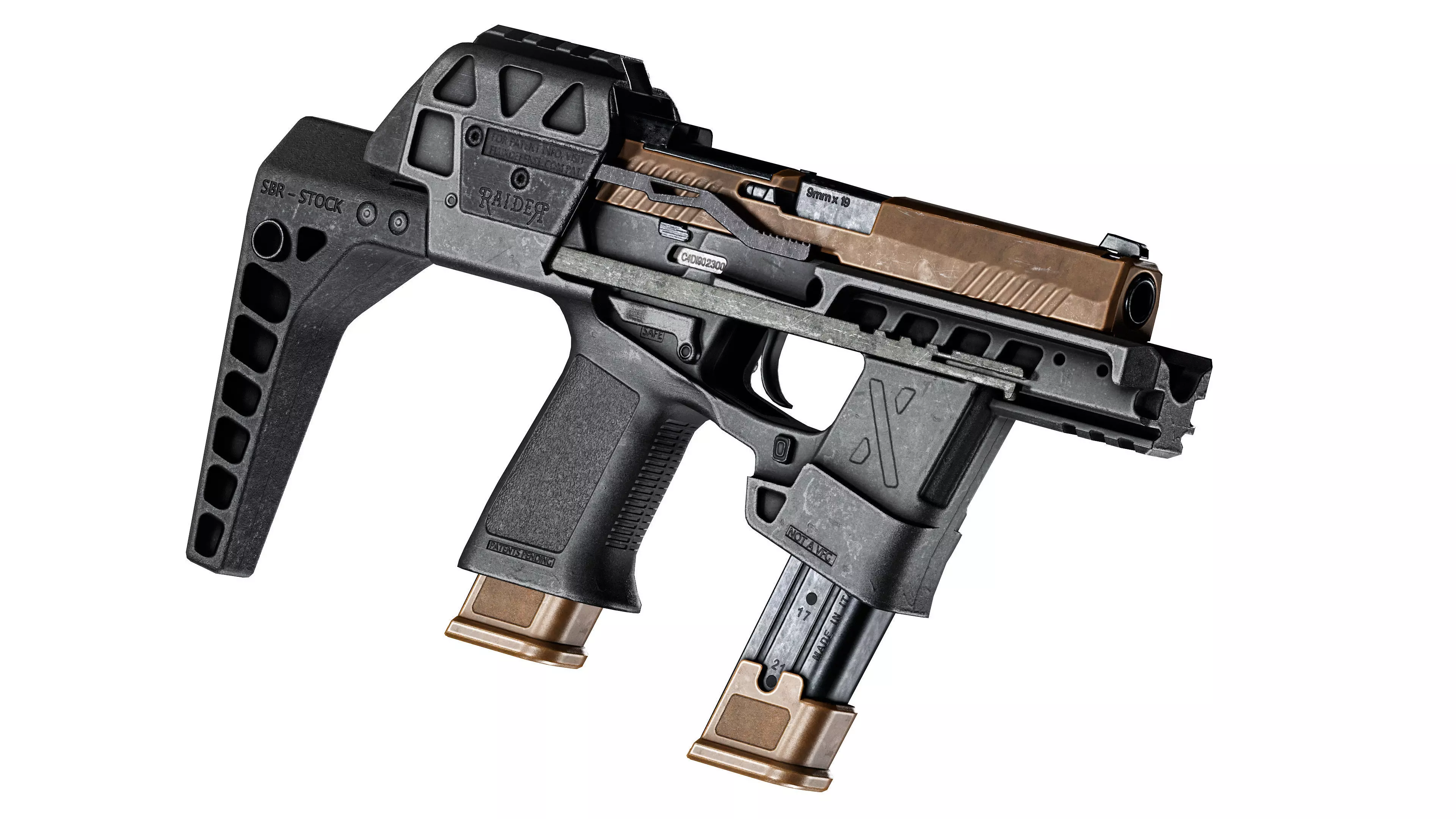 FLUX DEFENSE RAIDER X Low-poly 3D model_0