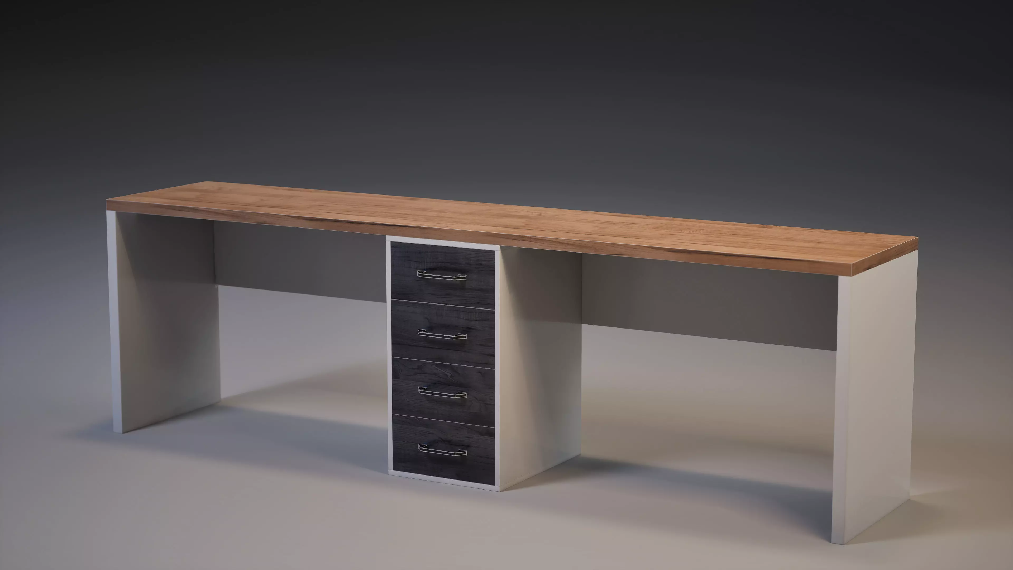 Office table Low-poly 3D model