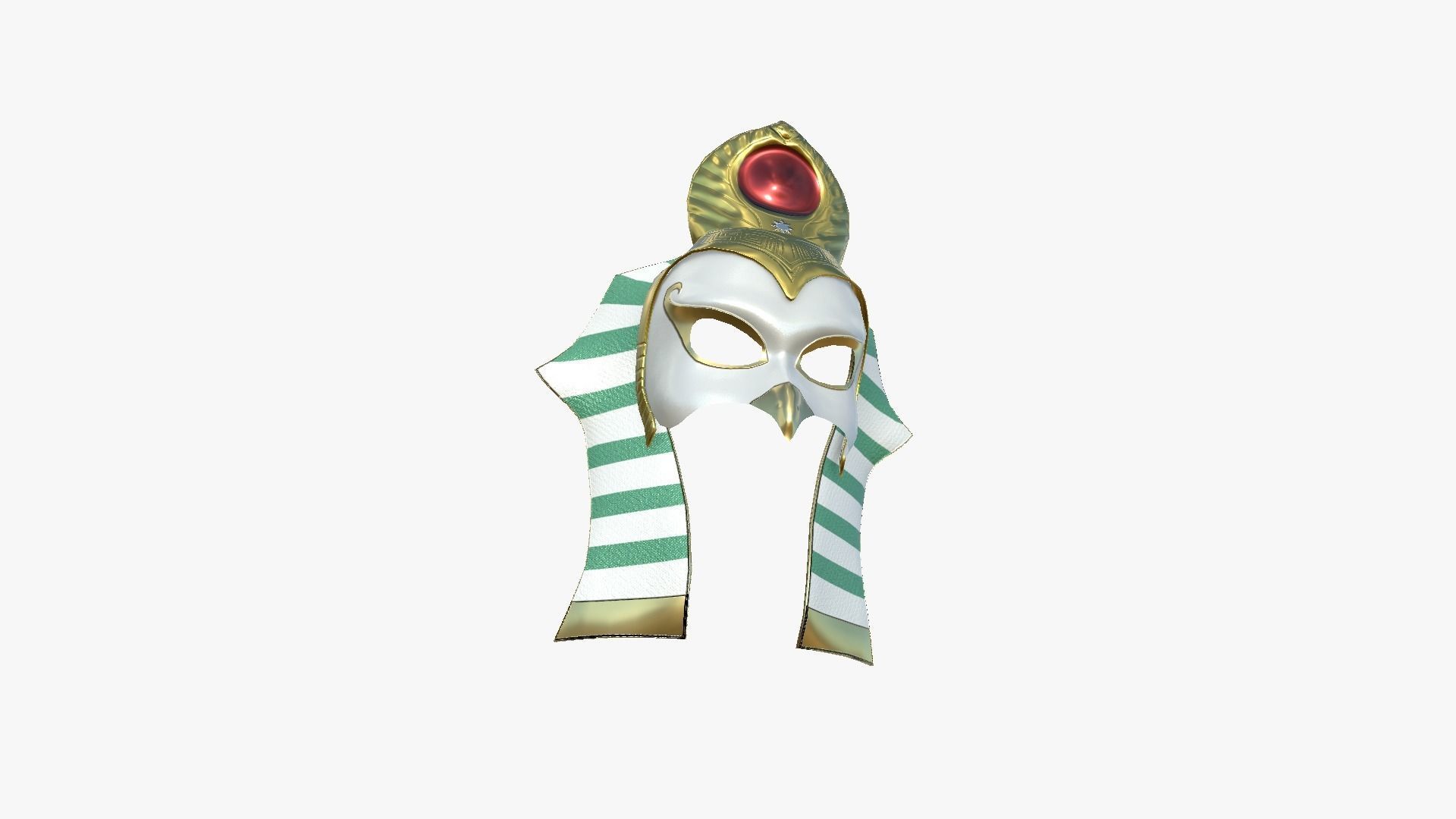Ra Mask A10 - Egyptian Gods Character Clothing Low-poly 3D model_4