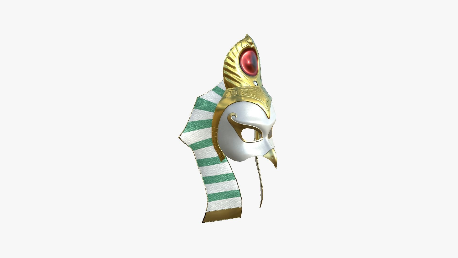 Ra Mask A10 - Egyptian Gods Character Clothing Low-poly 3D model_2