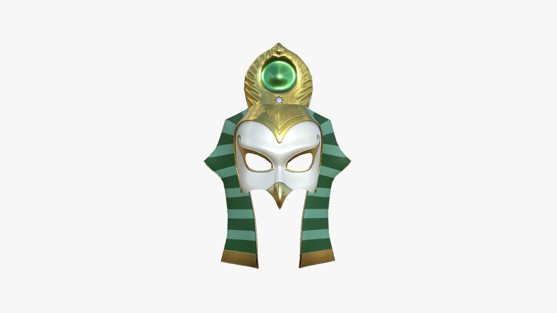 Ra Mask A09 - Egyptian Gods Character Clothing Low-poly 3D model_1
