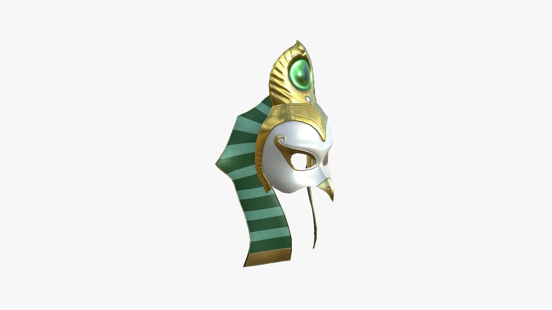 Ra Mask A09 - Egyptian Gods Character Clothing Low-poly 3D model_2