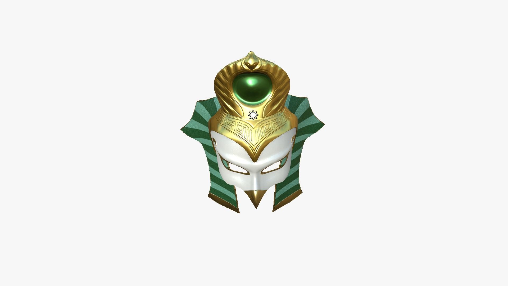 Ra Mask A09 - Egyptian Gods Character Clothing Low-poly 3D model_3