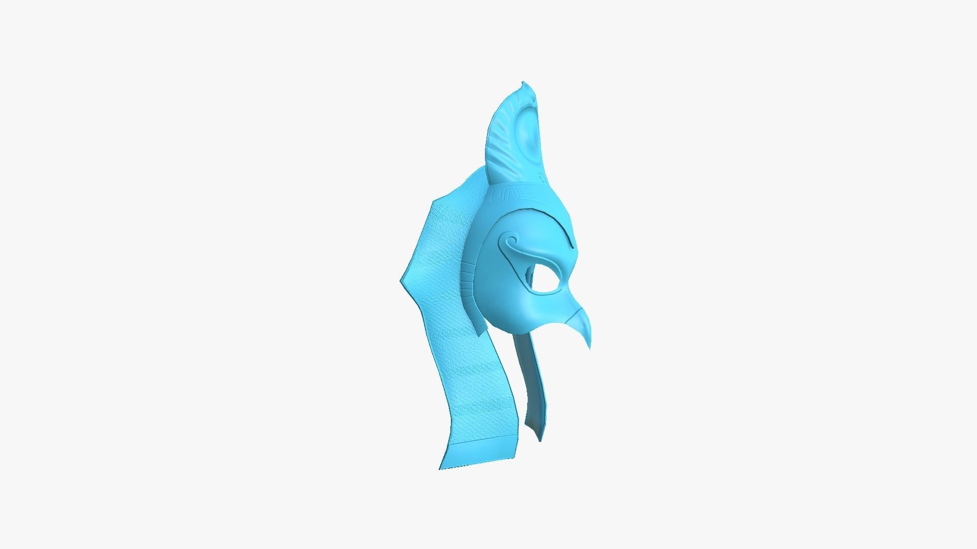 Ra Mask A08 - Egyptian Gods Character Clothing Low-poly 3D model_13